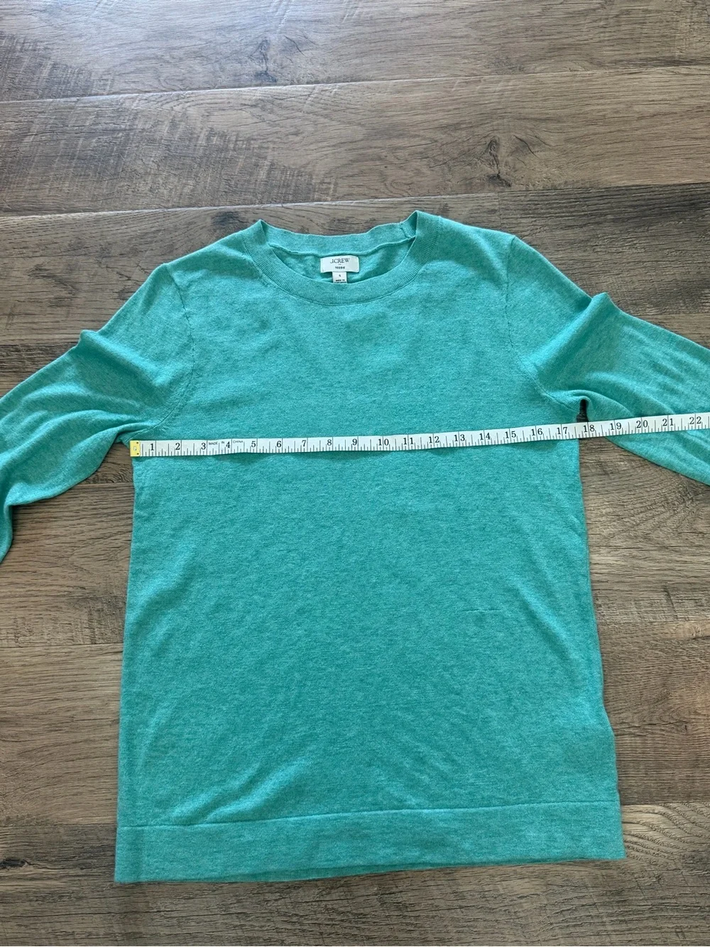 NWT J.Crew Teddy Sweater Seafoam Green 100% Cotton Crewneck Size Small